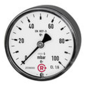 Capsule pressure gauge, rear centric, G 1/4, 0 - 160 mbar, Ø 63