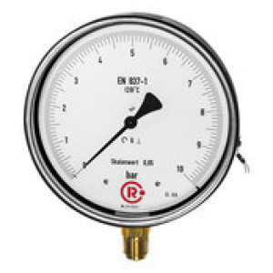 Precision pressure gauge, radial bottom, G1/2, 0 - 160,0bar, Ø160