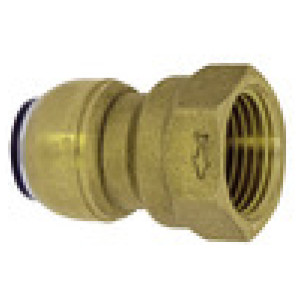 Screw-on connection, Brass, G 1/2, for pipe exterior ø 15 mm 
